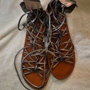 Silver Women's Gladiator Sandals